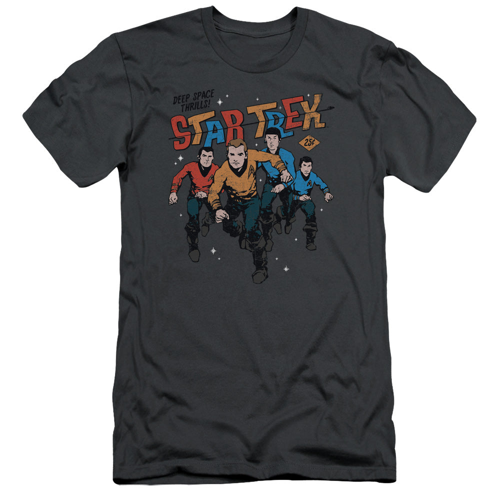 Star Trek - Deep Space Thrills - Short Sleeve Adult 30/1 - Charcoal T-shirt