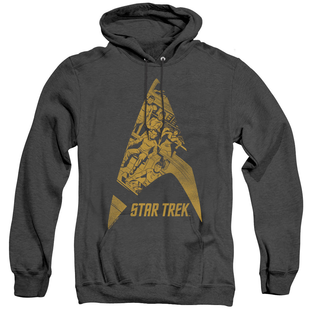 Star Trek - Delta Crew - Adult Heather Hoodie - Black