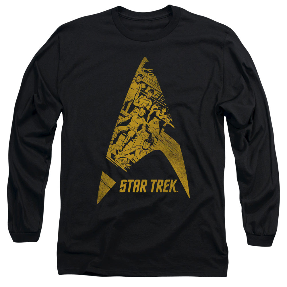 Star Trek - Delta Crew - Long Sleeve Adult 18/1 - Black T-shirt