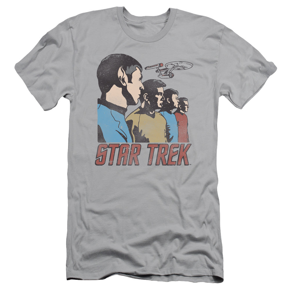 Star Trek - Federation Men - Short Sleeve Adult 30/1 - Silver T-shirt