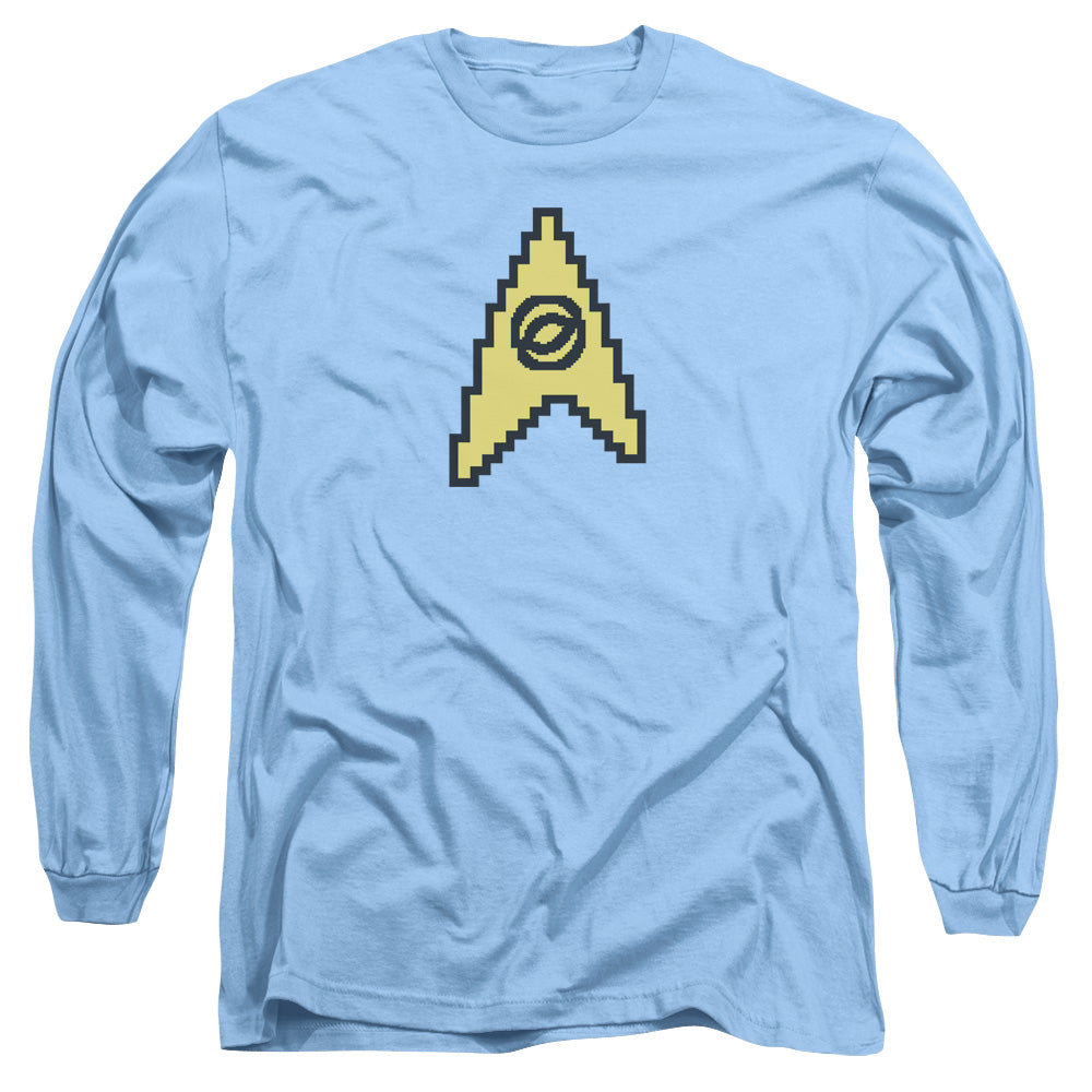 Star Trek - 8 Bit Science - Long Sleeve Adult 18/1 - Carolina Blue T-shirt