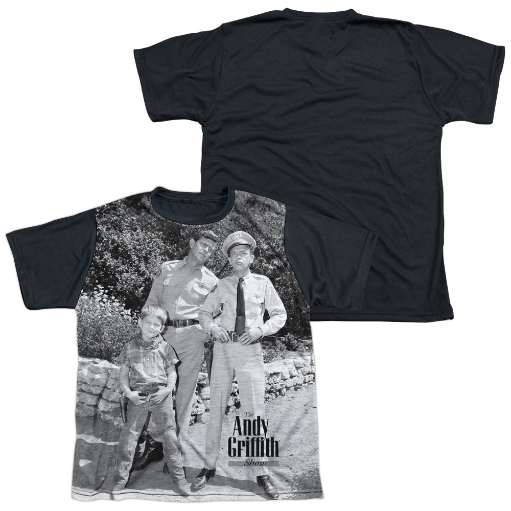 Andy Griffith - Lawmen - Short Sleeve Youth White Front Black Back - White T-shirt