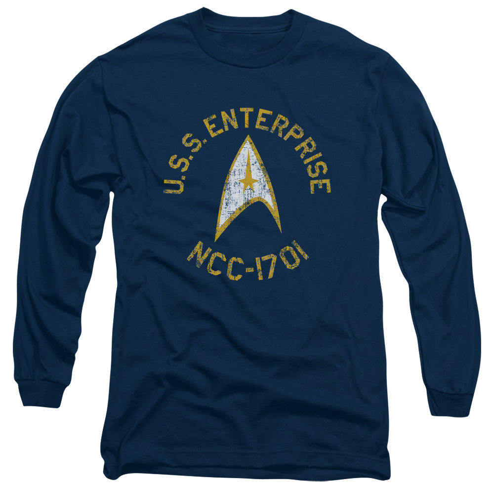Star Trek - Collegiate - Long Sleeve Adult 18/1 - Navy T-shirt