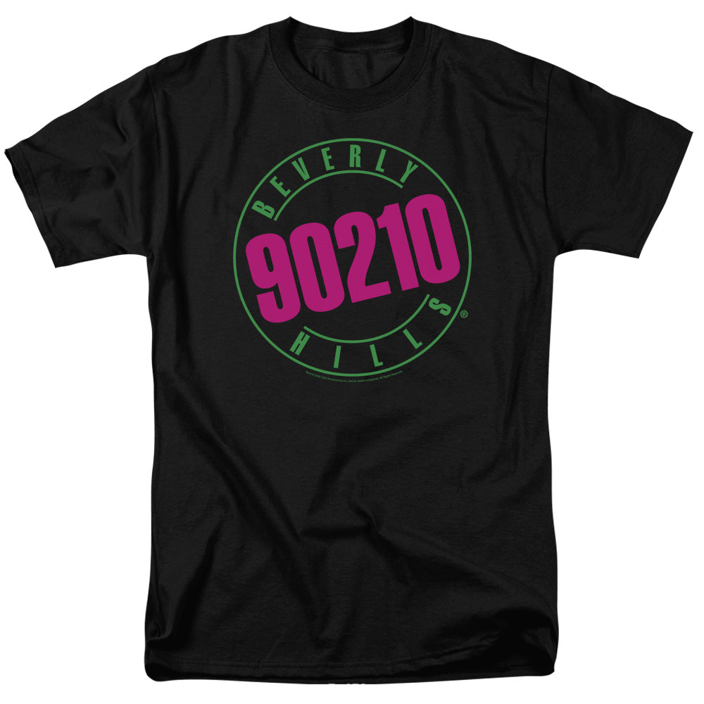 90210 - Neon - Short Sleeve Adult 18/1 - Black T-shirt