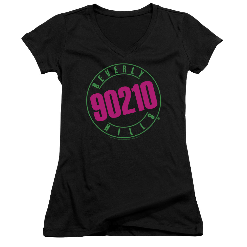 90210 - Neon - Junior V-neck - Black