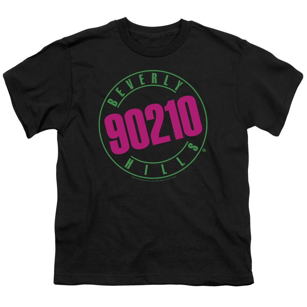 90210 - Neon - Short Sleeve Youth 18/1 - Black T-shirt