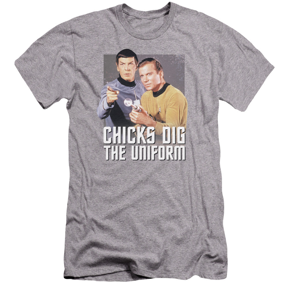Star Trek - Chicks Dig-premuim Canvas Adult Slim Fit 30/1 - Athletic Heather