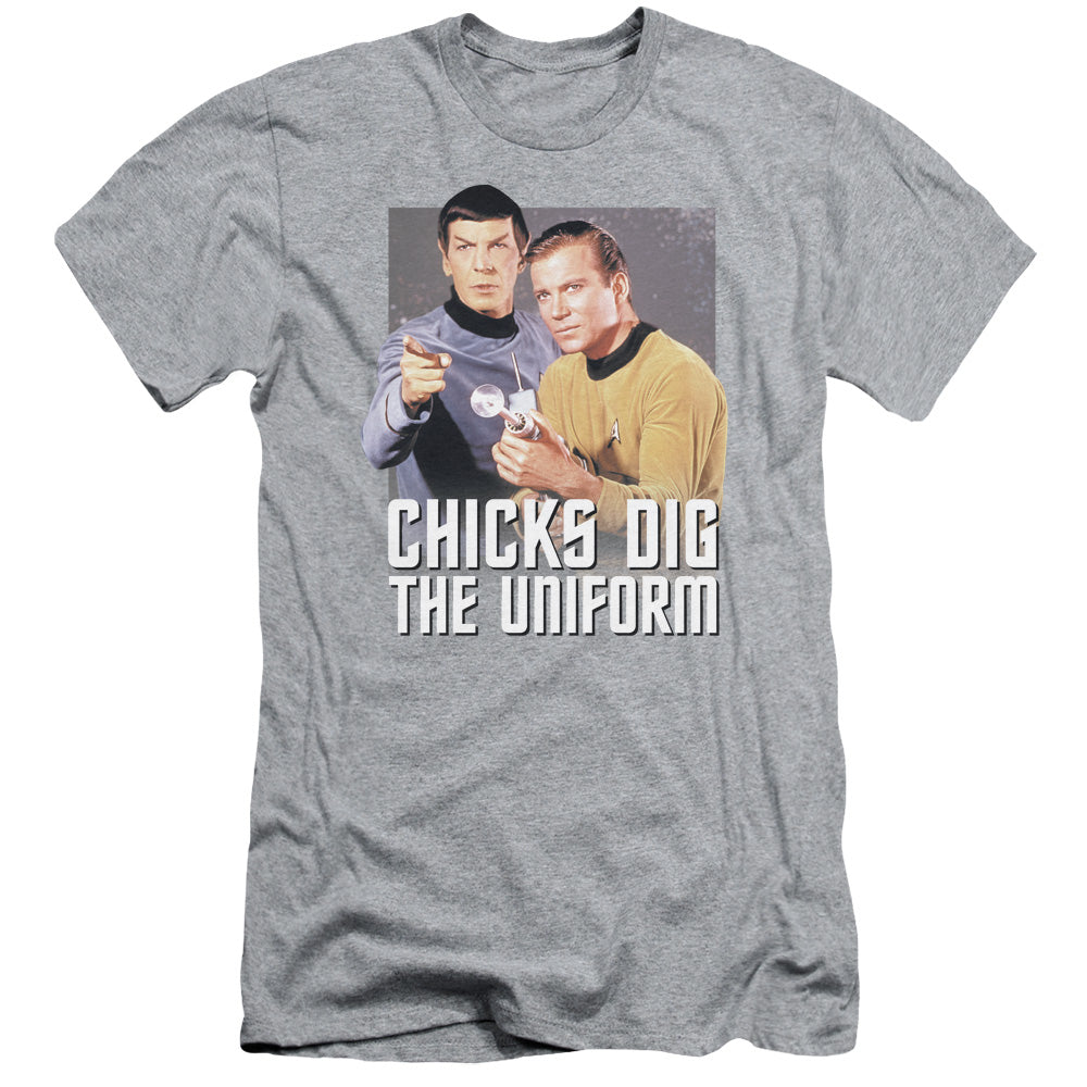 Star Trek - Chicks Dig - Short Sleeve Adult 30/1 - Athletic Heather T-shirt