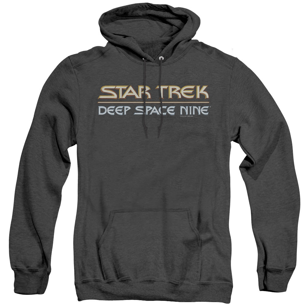 Star Trek - Deep Space Nine Logo - Adult Heather Hoodie - Black