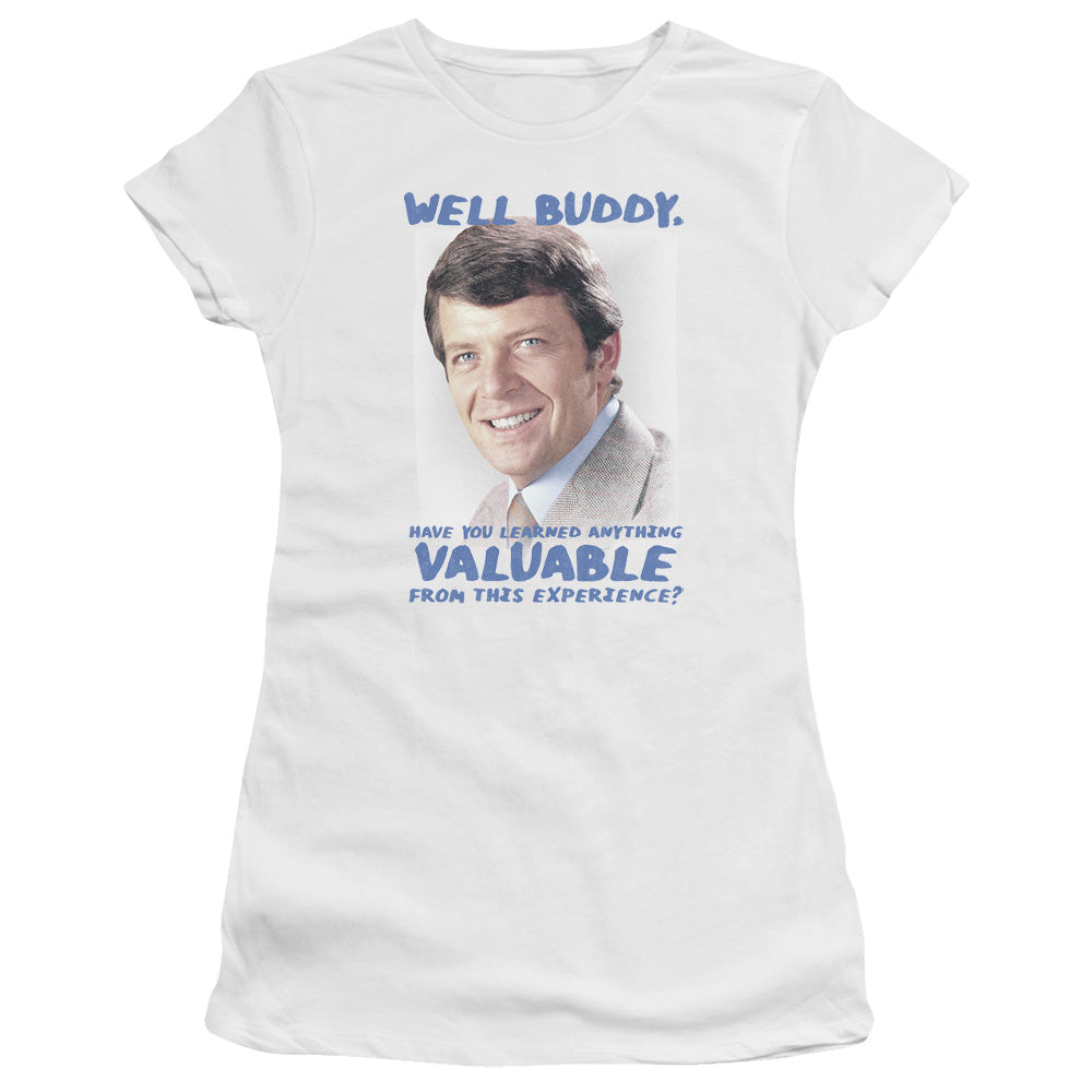 Brady Bunch - Buddy - Short Sleeve Junior Sheer - White T-shirt
