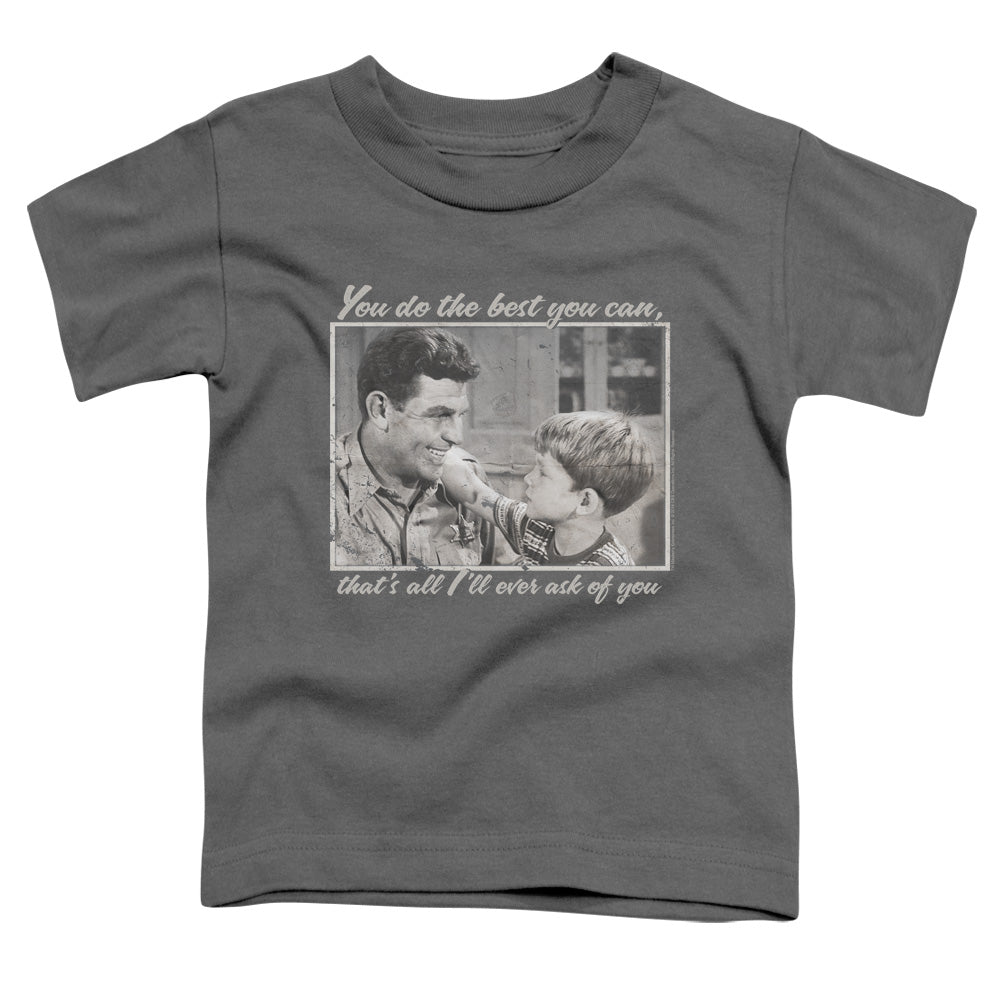 Andy Griffith - Wise Words - Short Sleeve Toddler Tee - Charcoal T-shirt