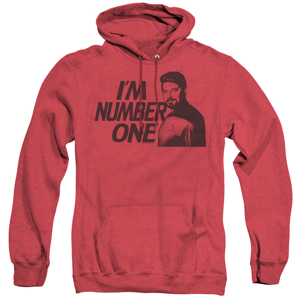 Star Trek - Im Number One - Adult Heather Hoodie - Red