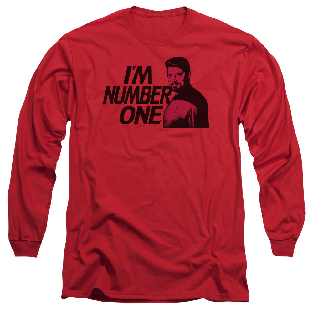 Star Trek - Im Number One - Long Sleeve Adult 18/1 - Red T-shirt