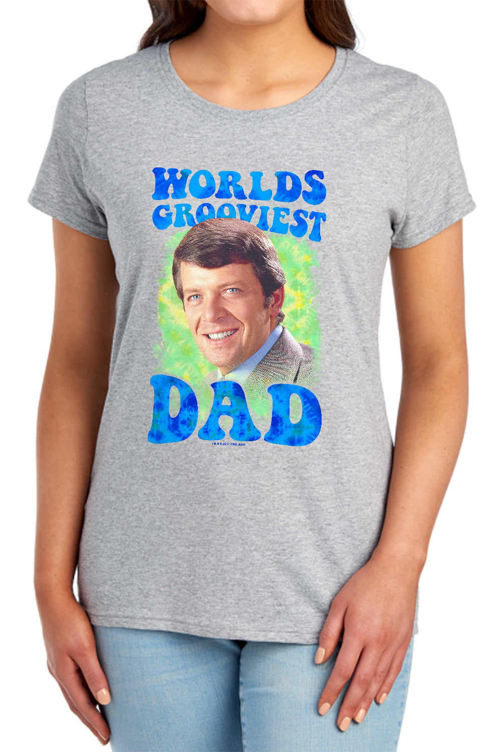 Brady Bunch - Worlds Grooviest - Short Sleeve Womens Tee - Athletic Heather T-shirt