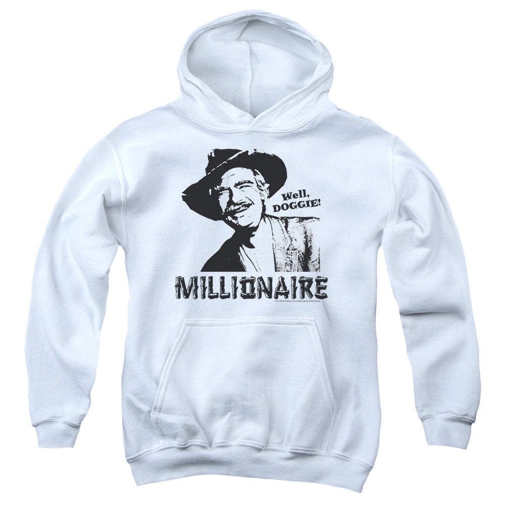 Beverly Hillbillies - Millionaire - Youth Pull-over Hoodie - White
