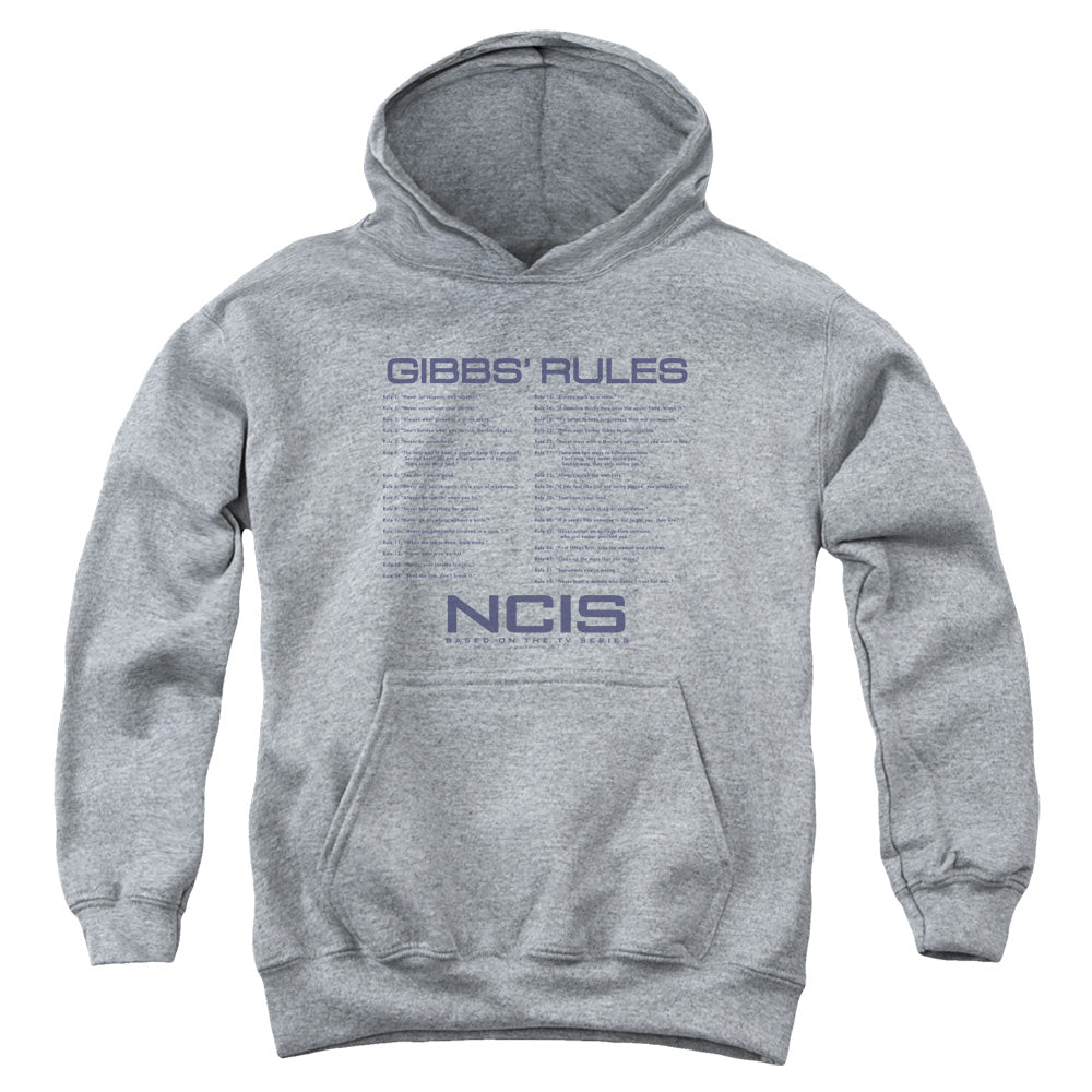 Ncis - Gibbs Rules - Youth Pull-over Hoodie - Heather