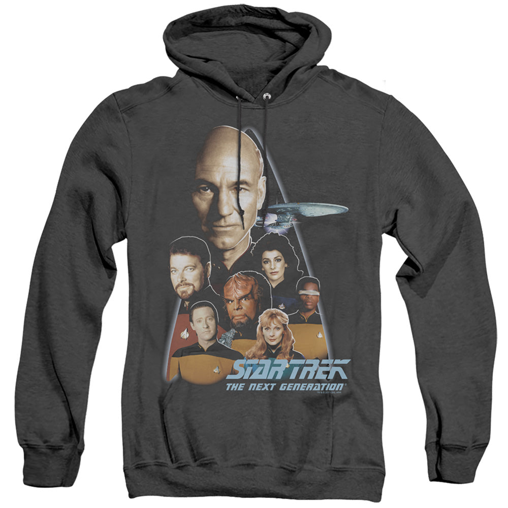 Star Trek - The Next Generation - Adult Heather Hoodie - Black