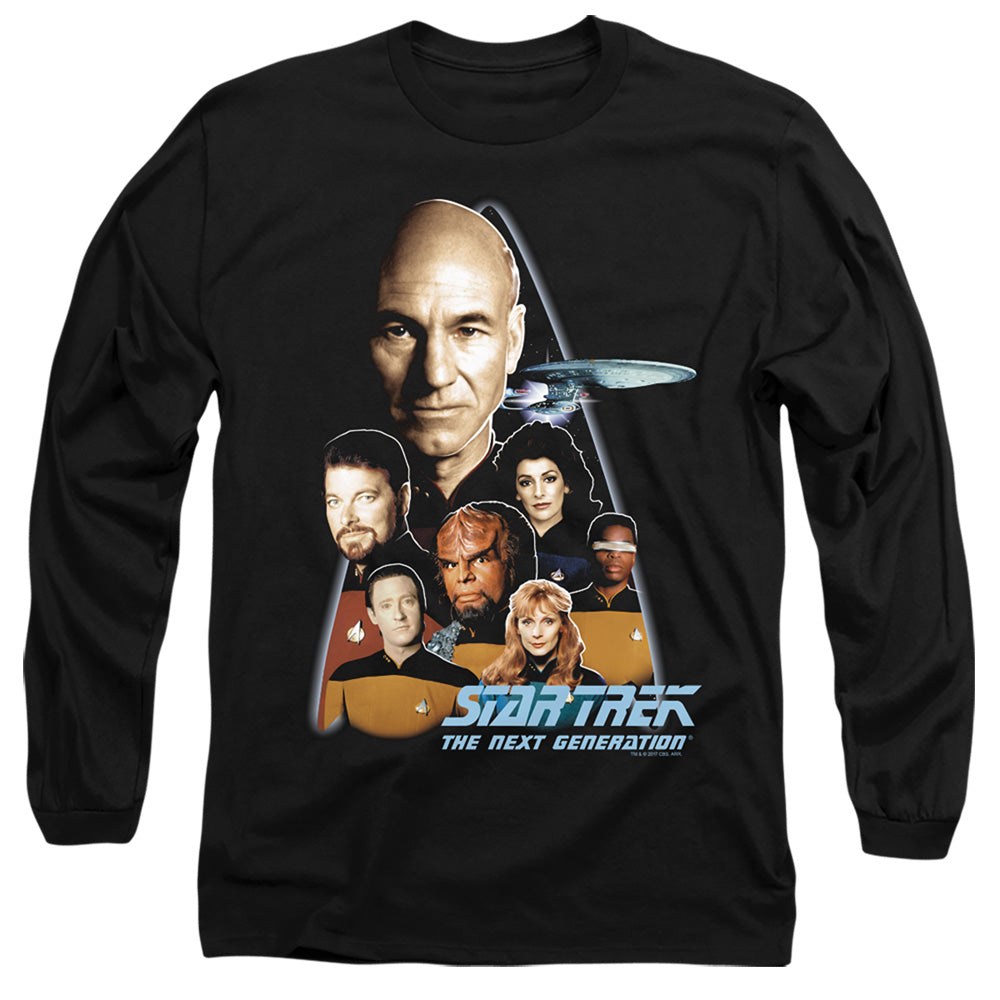 Star Trek - The Next Generation - Long Sleeve Adult 18/1 - Black T-shirt
