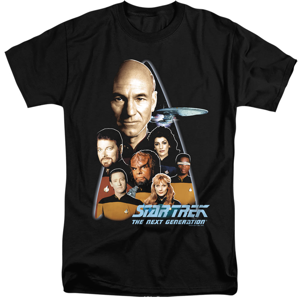 Star Trek - The Next Generation - Short Sleeve Adult Tall - Black T-shirt