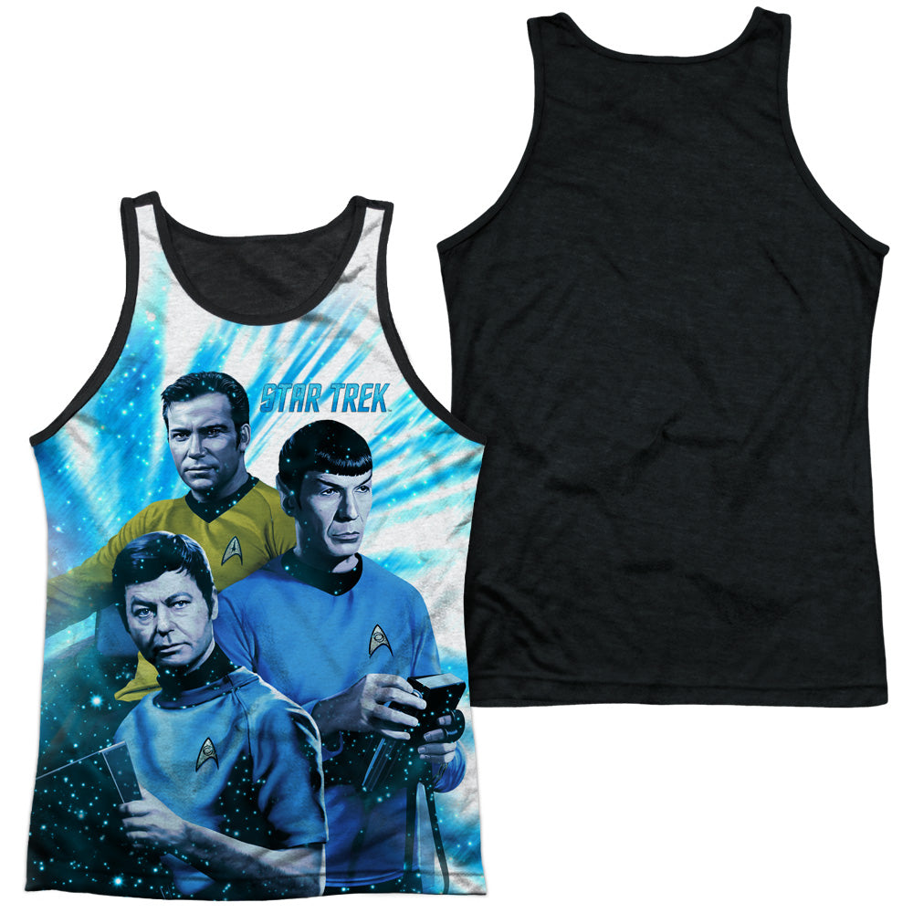 Star Trek - Space Shadows - Adult Poly Tank Top Black Back - White