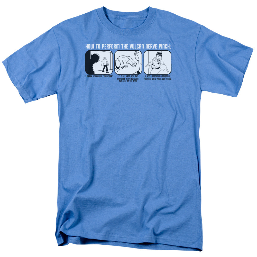 ST:ORIGINAL VULCAN NERVE PINCH - S/S ADULT 18/1 - CAROLINA BLUE T-Shirt