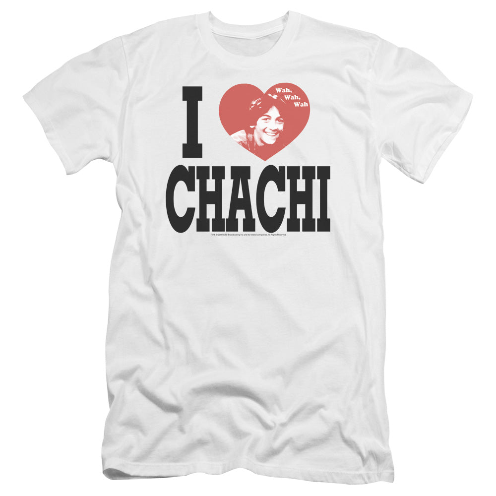 Happy Days - I Heart Chachi-premuim Canvas Adult Slim Fit 30/1 - White