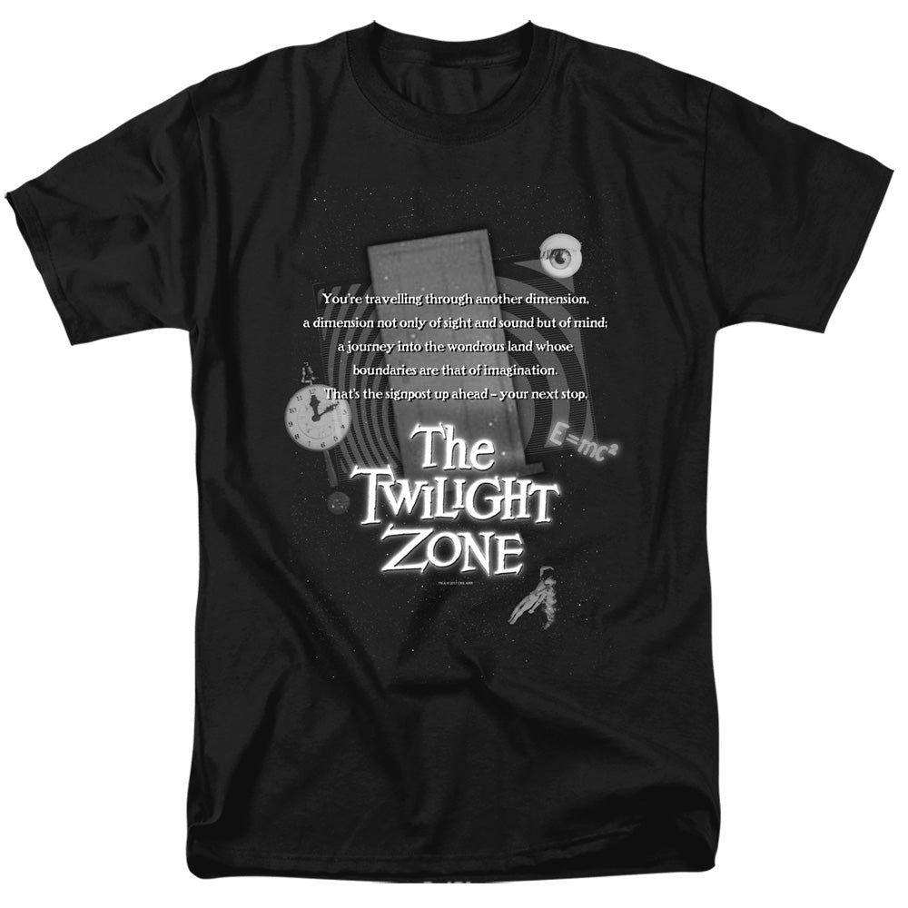 Twilight Zone - Monologue - Short Sleeve Adult 18/1 - Black T-shirt