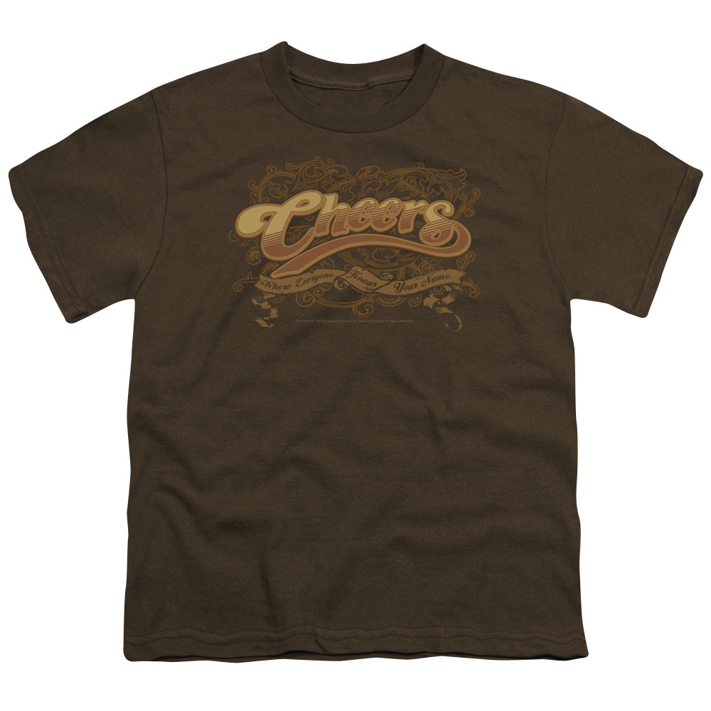 Cheershort Sleevecrolled Logo - S - S Youth 18/1 - Coffee T-shirt