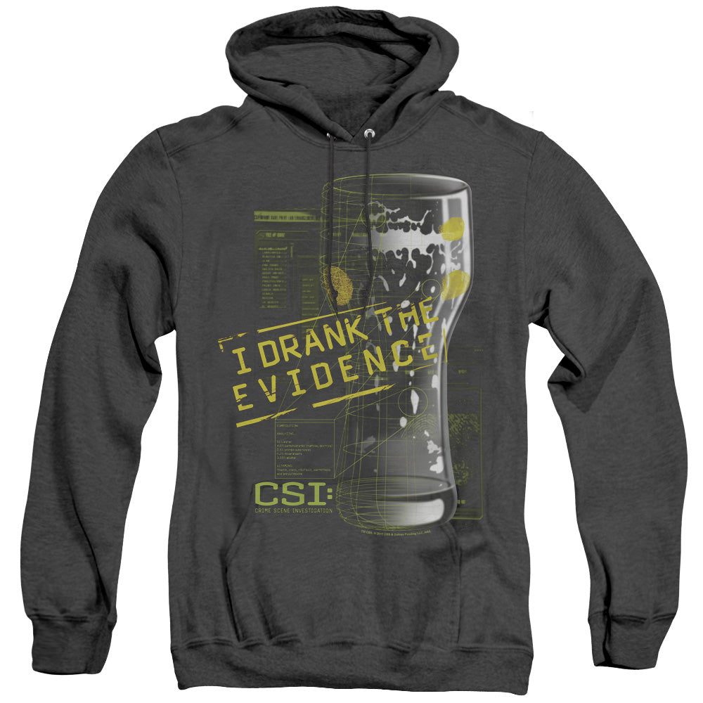 Csi - I Drank The Evidence - Adult Heather Hoodie - Black