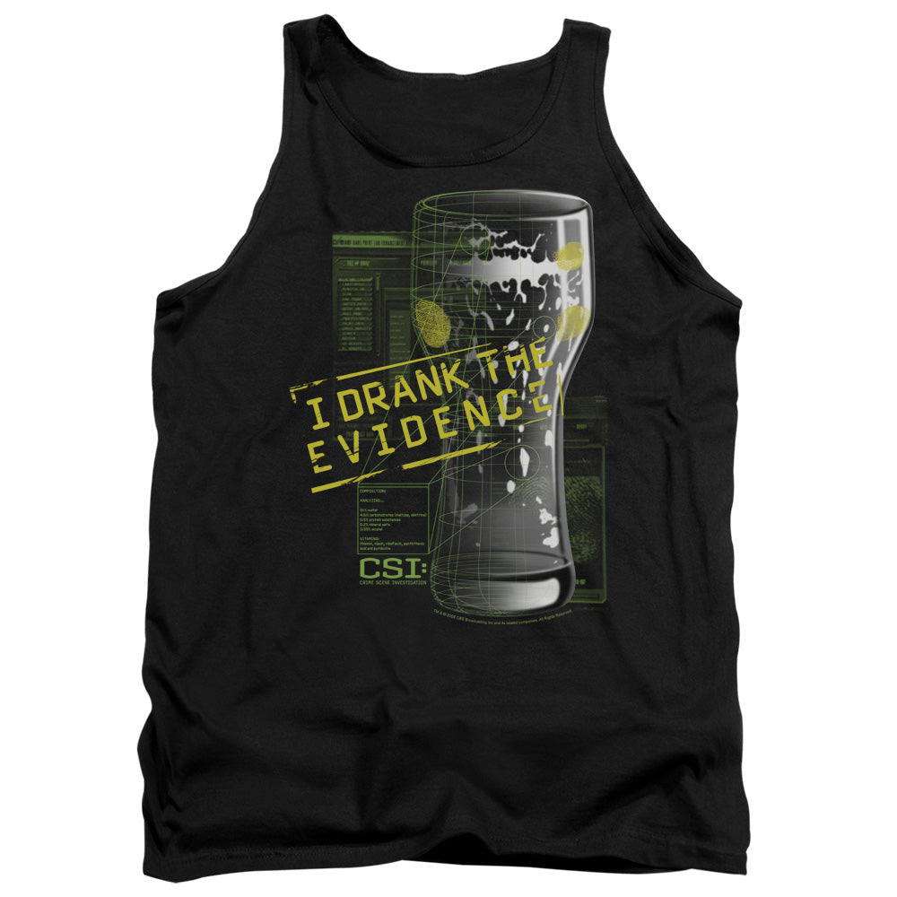 Csi I Drank The Evidence - Adult Tank - Black