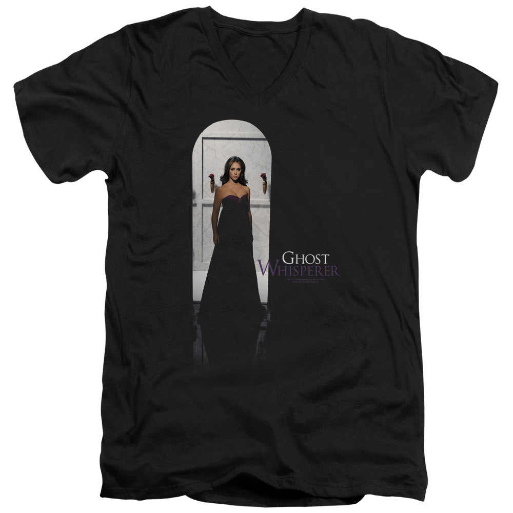 Ghost Whisperer - Doorway - Short Sleeve Adult V-neck - Black T-shirt