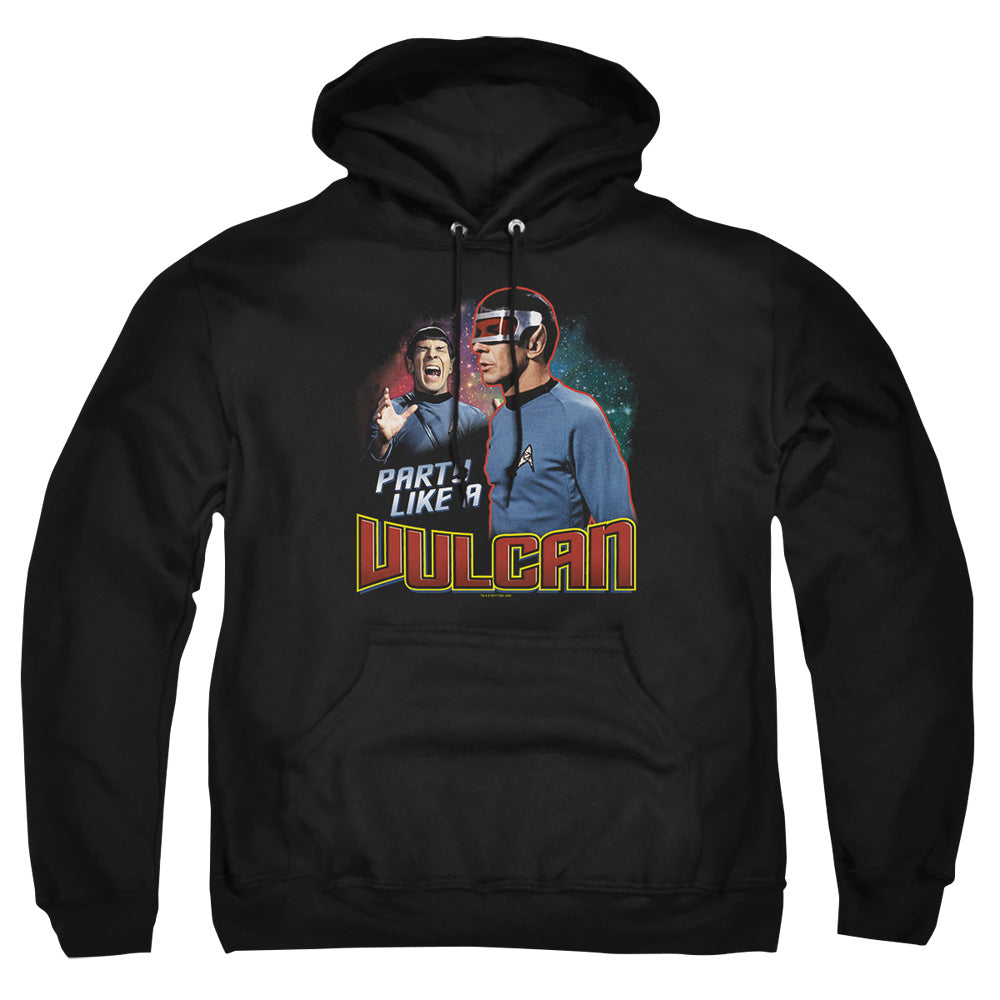 Star Trek - Party Like A Vulcan - Adult Pull-over Hoodie - Black