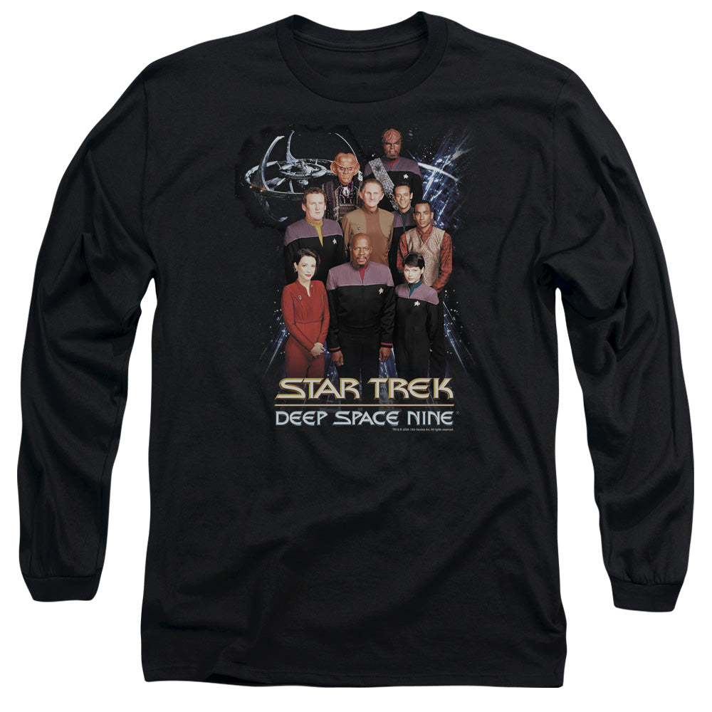 Star Trek - Ds9 Crew - Long Sleeve Adult 18/1 - Black T-shirt