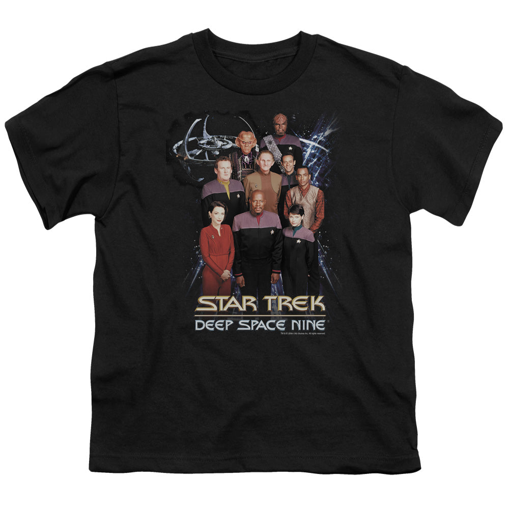 Star Trek - Ds9 Crew - Short Sleeve Youth 18/1 - Black T-shirt