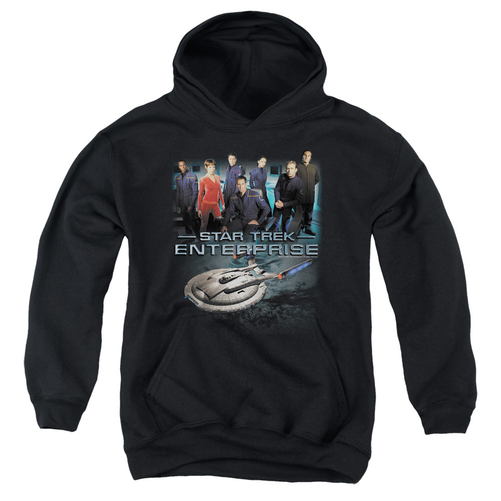 Star Trek - Enterprise Crew - Youth Pull-over Hoodie - Black
