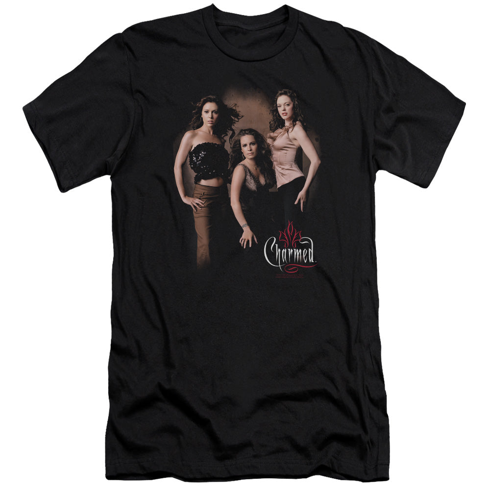 CHARMED THREE HOT WITCHES - S/S ADULT 30/1 - BLACK T-Shirt