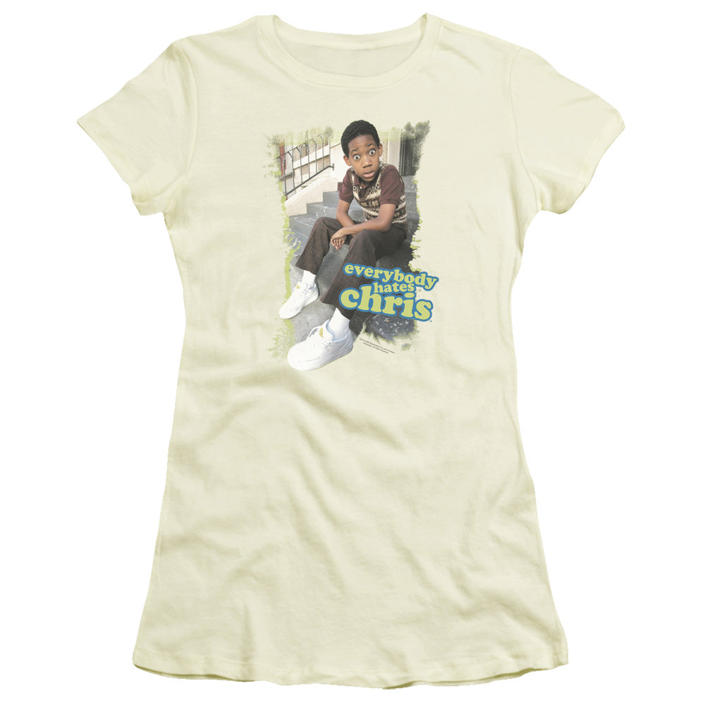 Ehc - Everybody Hates Chris - Short Sleeve Junior Sheer - Cream T-shirt