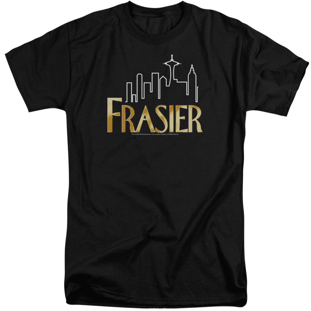 Frasier - Frasier Logo - Short Sleeve Adult Tall - Black T-shirt