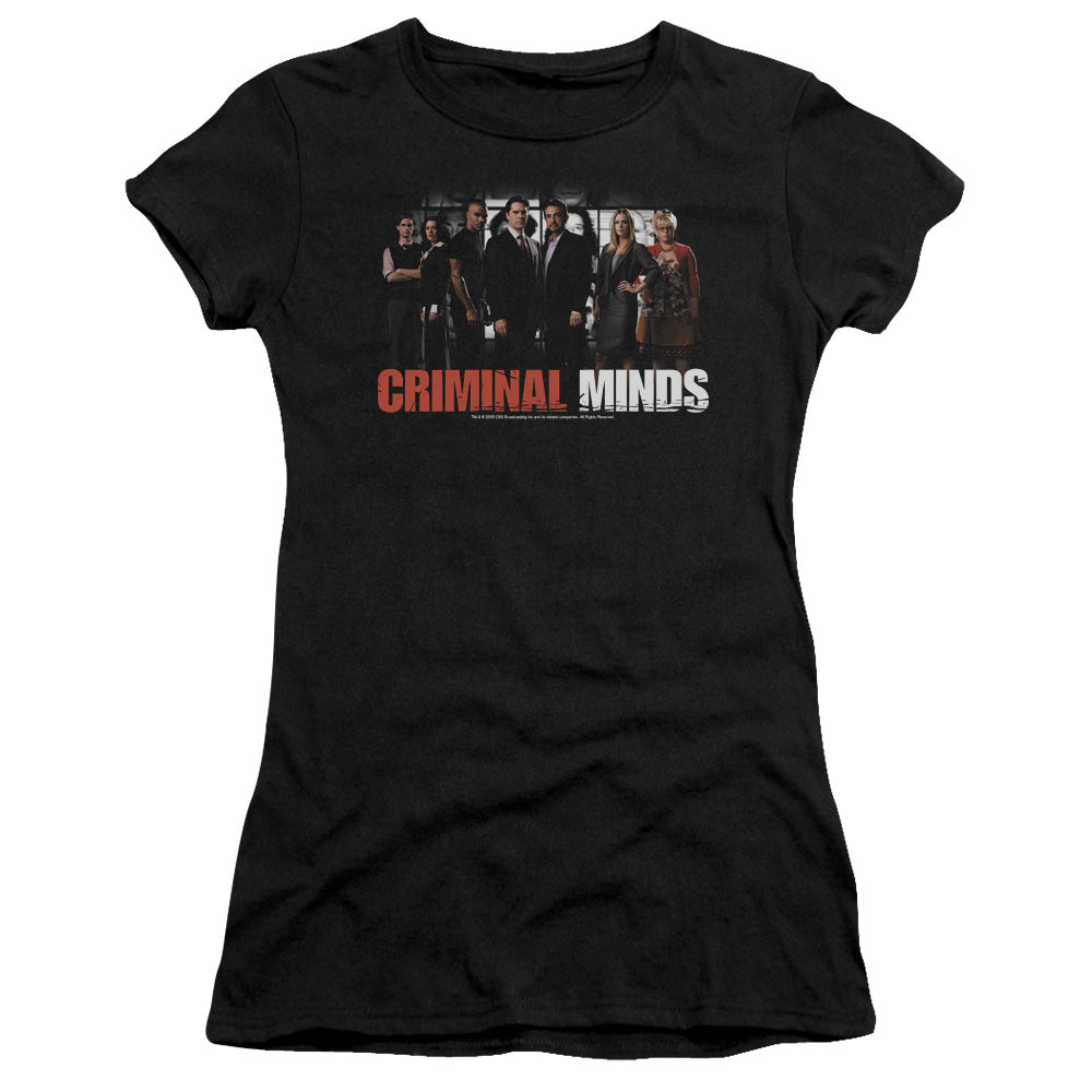 Criminal Minds - The Brain Trust - Short Sleeve Junior Sheer - Black T-shirt