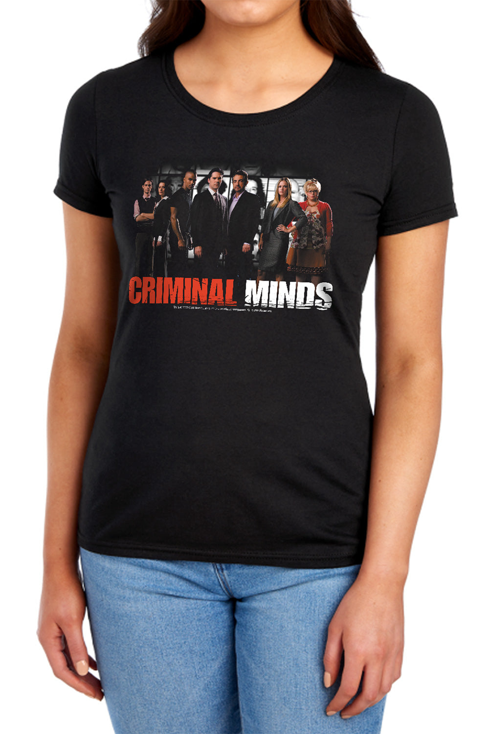 Criminal Minds - The Brain Trust - Short Sleeve Womens Tee - Black T-shirt