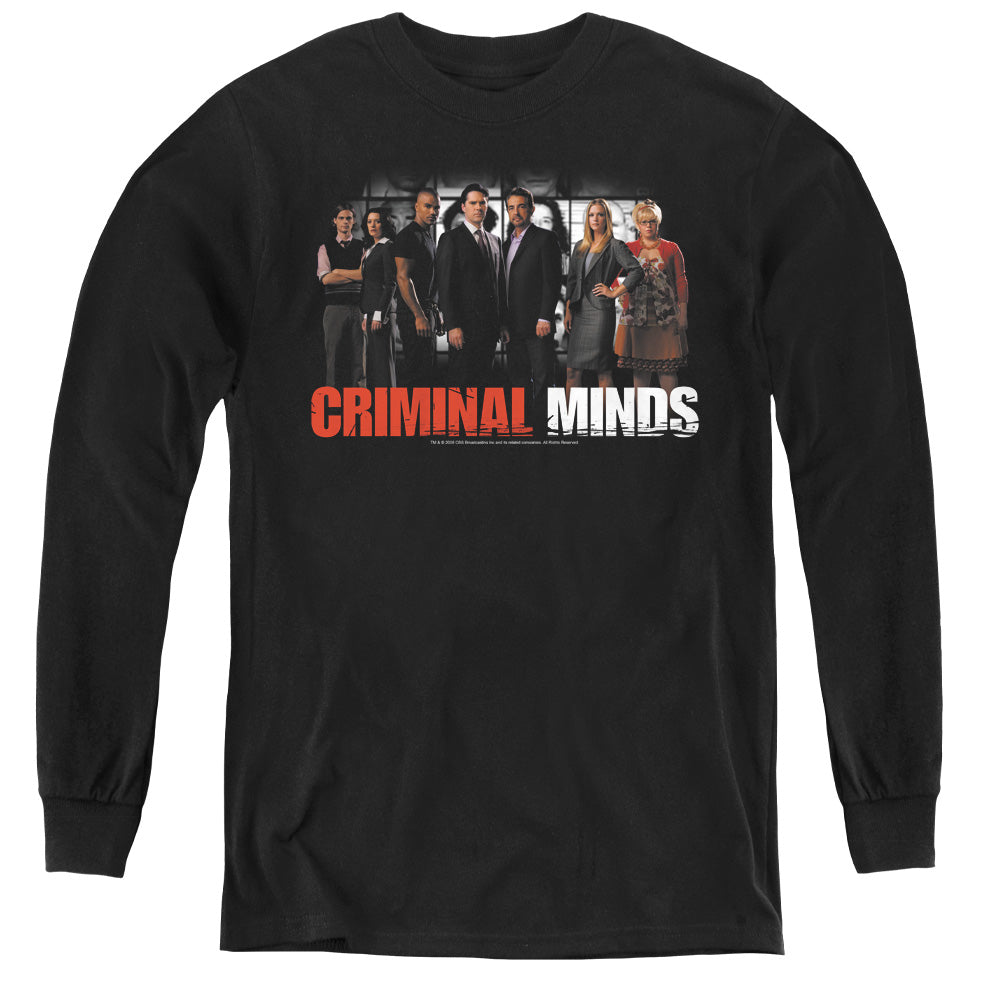 Criminal Minds The Brain Trust - Youth Long Sleeve Tee - Black