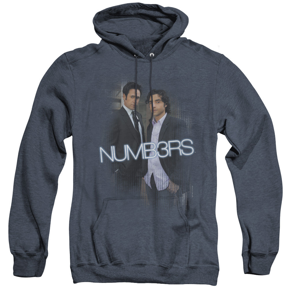 Numb3rs - Don & Charlie - Adult Heather Hoodie - Navy