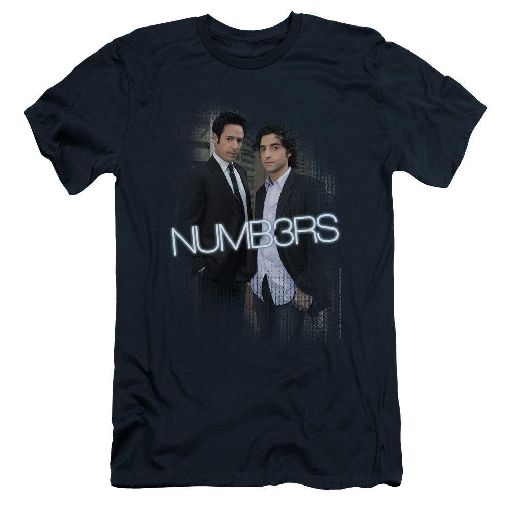 Numb3rs - Don & Charlie - Short Sleeve Adult 30/1 - Navy T-shirt