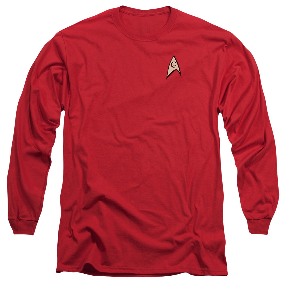 Star Trek - Engineering Uniform - Long Sleeve Adult 18/1 - Red T-shirt