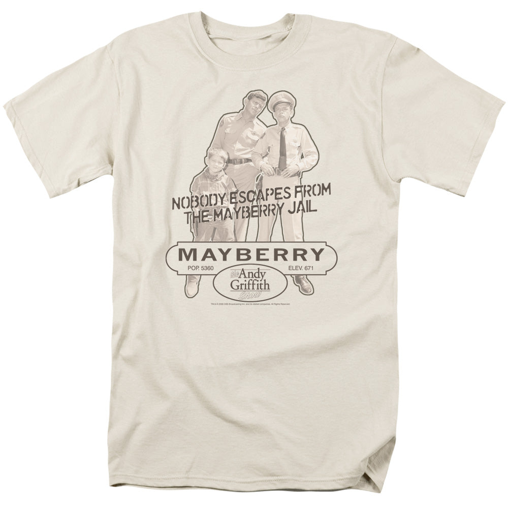 Andy Griffith - Mayberry Jail - Short Sleeve Adult 18/1 - Cream T-shirt