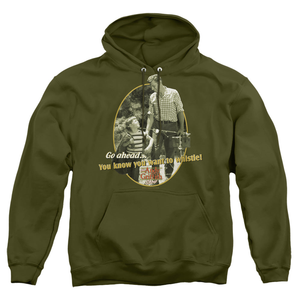 Andy Griffith - Gone Fishing - Adult Pull-over Hoodie - Military Green