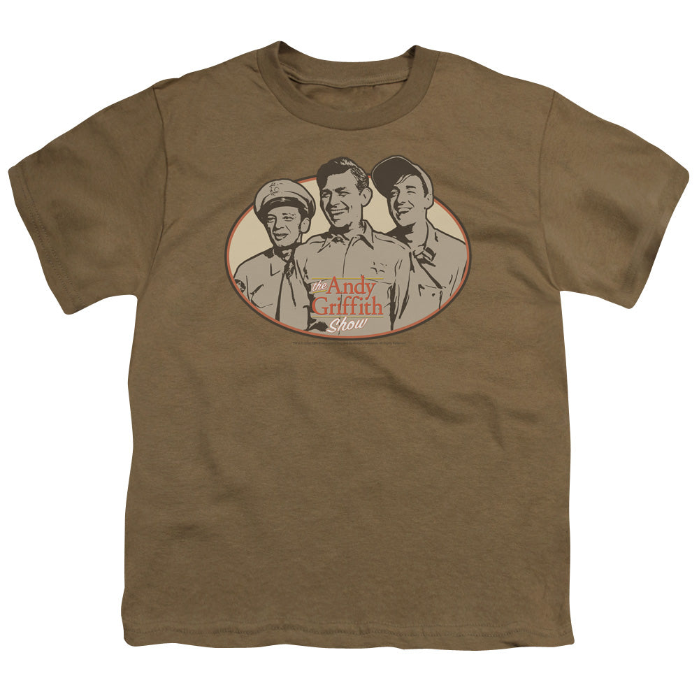 Andy Griffith - 3 Funny Guys - Short Sleeve Youth 18/1 - Safari Green T-shirt
