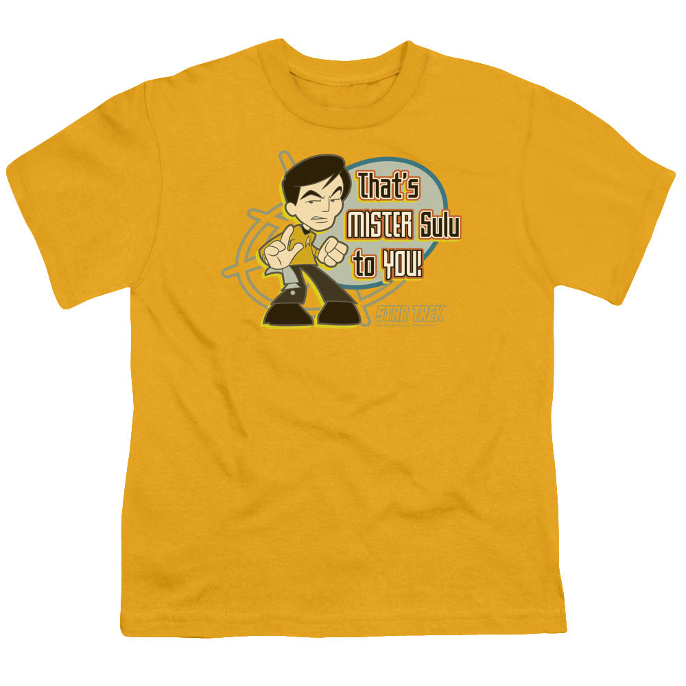Quogs - Mr Sulu To You - Short Sleeve Youth 18/1 - Gold T-shirt