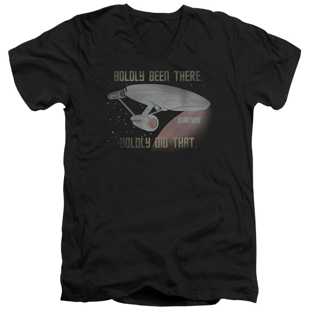 Star Trek - Boldly Did That - Short Sleeve Adult V-neck - Black T-shirt