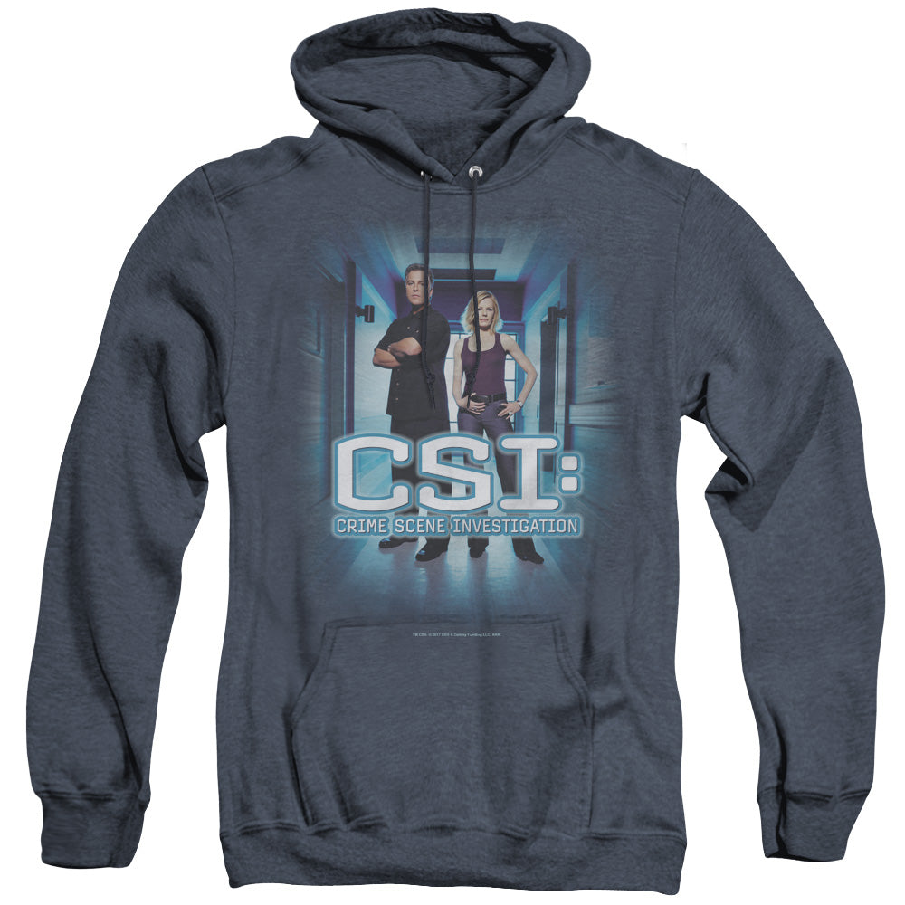 Csi - Serious Business - Adult Heather Hoodie - Navy